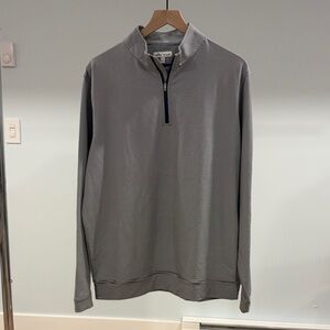 Peter Millar Men's Lightweight Gray Quarter-Zip Shirt Jacket